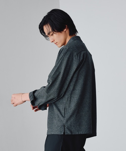 Adoon plain（アドーンプレーン）の「Pique-Like Snap Pocket Shirt / 鹿の子ライクスナップポケットシャツ（シャツ/ブラウス・メンズ・ライトピンク/チャコールグレー・MEDIUM/LARGE）」の19枚目の写真