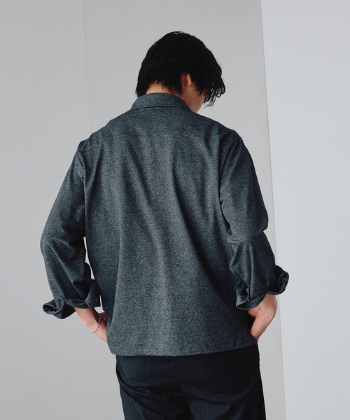 Adoon plain（アドーンプレーン）の「Pique-Like Snap Pocket Shirt / 鹿の子ライクスナップポケットシャツ（シャツ/ブラウス・メンズ・ライトピンク/チャコールグレー・MEDIUM/LARGE）」の20枚目の写真