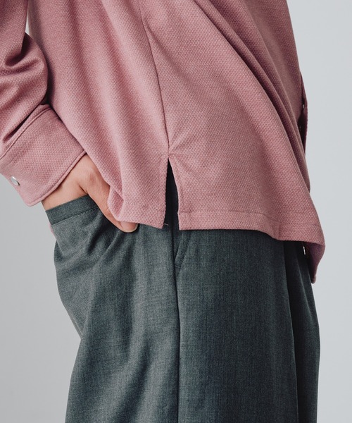 Adoon plain（アドーンプレーン）の「Pique-Like Snap Pocket Shirt / 鹿の子ライクスナップポケットシャツ（シャツ/ブラウス・メンズ・ライトピンク/チャコールグレー・MEDIUM/LARGE）」の15枚目の写真