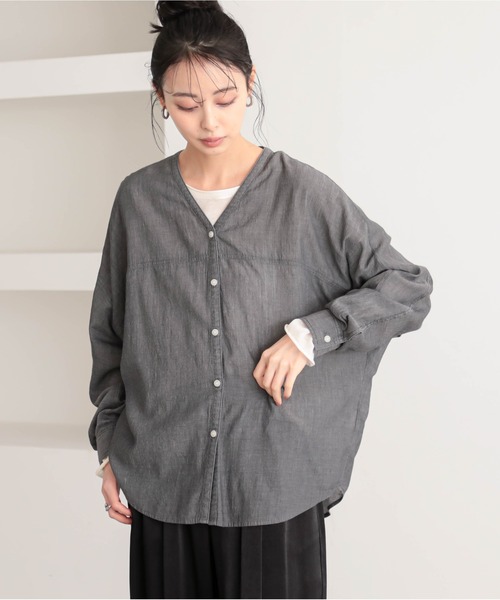 for/c(フォーシー)の「シアーデニムカーデシャツ【サスティナブル】(シャツ/ブラウス・レディース・ライトブルー/グレー・M/L)」の22枚目の写真