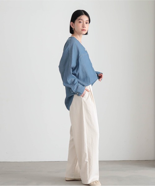 for/c(フォーシー)の「シアーデニムカーデシャツ【サスティナブル】(シャツ/ブラウス・レディース・ライトブルー/グレー・M/L)」の11枚目の写真
