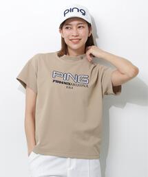 PING（ピン）の「【PING APPAREL】アップリケ半袖ハイネックシャツ ＜NATIVE＞ (LADIES)（Tシャツ/カットソー）」