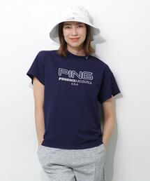 PING（ピン）の「【PING APPAREL】アップリケ半袖ハイネックシャツ ＜NATIVE＞ (LADIES)（Tシャツ/カットソー）」