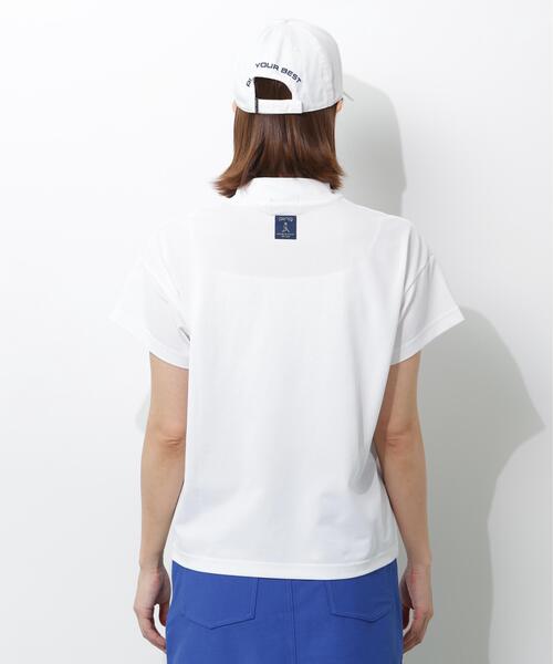 PING(ピン)の「【PING APPAREL】アップリケ半袖ハイネックシャツ <NATIVE> (LADIES)(Tシャツ/カットソー・レディース・ブルー/ネイビー/ベージュ/ホワイト・M/S/L/LL)」の6枚目の写真