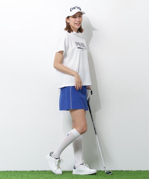 PING(ピン)の「【PING APPAREL】アップリケ半袖ハイネックシャツ <NATIVE> (LADIES)(Tシャツ/カットソー・レディース・ブルー/ネイビー/ベージュ/ホワイト・M/S/L/LL)」の8枚目の写真