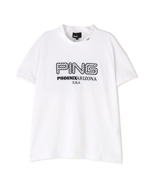 PING(ピン)の「【PING APPAREL】アップリケ半袖ハイネックシャツ <NATIVE> (LADIES)(Tシャツ/カットソー・レディース・ブルー/ネイビー/ベージュ/ホワイト・M/S/L/LL)」の10枚目の写真