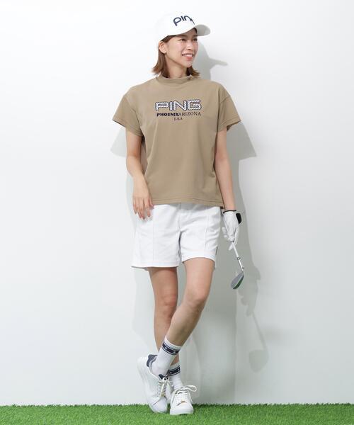 PING(ピン)の「【PING APPAREL】アップリケ半袖ハイネックシャツ <NATIVE> (LADIES)(Tシャツ/カットソー・レディース・ブルー/ネイビー/ベージュ/ホワイト・M/S/L/LL)」の14枚目の写真