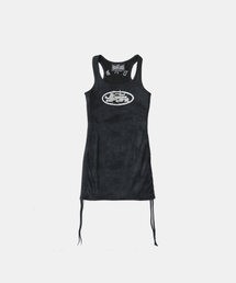 BADBLOOD（バッドブラッド）の「ライオンパッチタンクミニドレス - ウォッシュドブラック（ワンピース）」