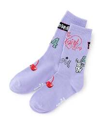 X-girl Stages | MIXロゴ クルーリブソックス(ソックス/靴下)