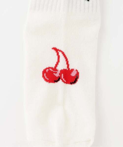 X-girl Stages（エックスガールステージス）の「MIXロゴ クルーリブソックス（ソックス/靴下・キッズ・オフホワイト/ブラック/ラベンダー・13-15cm/19-21cm/17-19cm/15-17cm）」の4枚目の写真