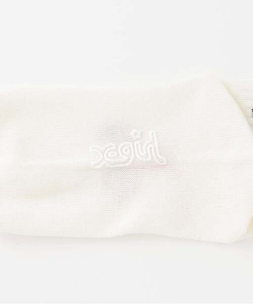 X-girl Stages（エックスガールステージス）の「MIXロゴ クルーリブソックス（ソックス/靴下・キッズ・オフホワイト/ブラック/ラベンダー・13-15cm/19-21cm/17-19cm/15-17cm）」の5枚目の写真