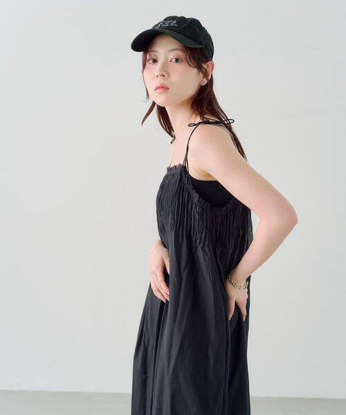 プリーツワッシャーワンピース 低身長サイズ/2サイズ展開/前後2WAY】プリーツワッシャーワンピース