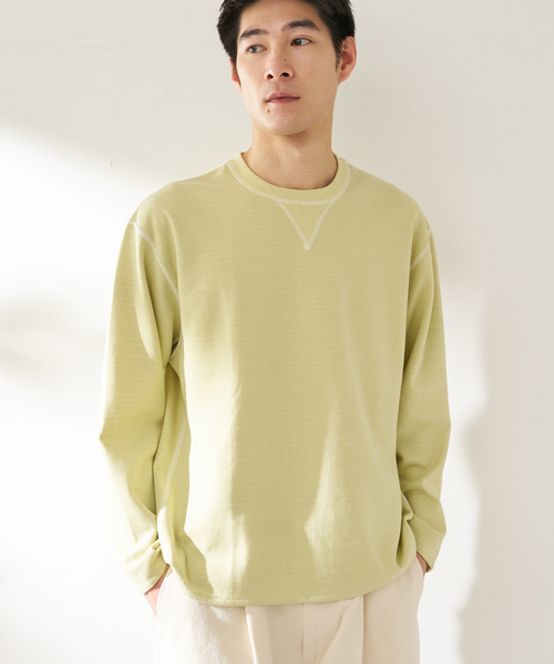 B.C STOCK（ベーセーストック）の「ANTS & ELEPHANTS / アンツアンドエレファンツ リバーシブル ロングスリーブTシャツ（Tシャツ/カットソー・メンズ・ブラック/アイボリー/ネイビー/ブルー系その他/イエロー・MEDIUM/LARGE）」の5枚目の写真