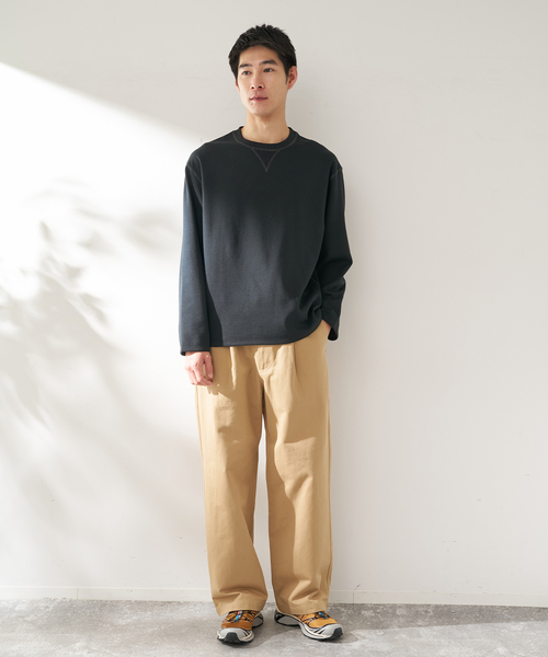 B.C STOCK（ベーセーストック）の「ANTS & ELEPHANTS / アンツアンドエレファンツ リバーシブル ロングスリーブTシャツ（Tシャツ/カットソー・メンズ・ブラック/アイボリー/ネイビー/ブルー系その他/イエロー・MEDIUM/LARGE）」の6枚目の写真