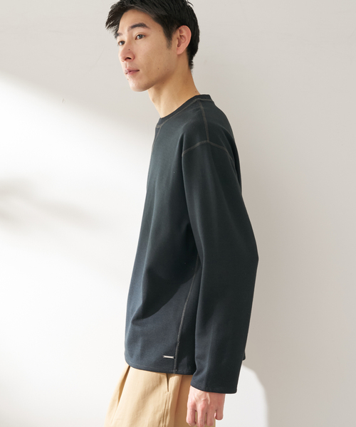 B.C STOCK（ベーセーストック）の「ANTS & ELEPHANTS / アンツアンドエレファンツ リバーシブル ロングスリーブTシャツ（Tシャツ/カットソー・メンズ・ブラック/アイボリー/ネイビー/ブルー系その他/イエロー・MEDIUM/LARGE）」の8枚目の写真