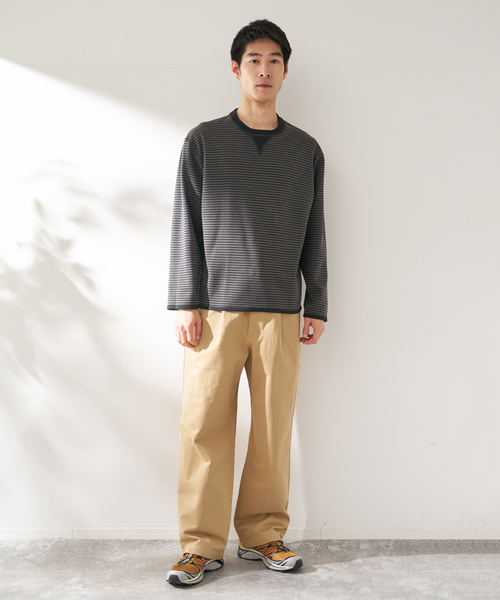 B.C STOCK（ベーセーストック）の「ANTS & ELEPHANTS / アンツアンドエレファンツ リバーシブル ロングスリーブTシャツ（Tシャツ/カットソー・メンズ・ブラック/アイボリー/ネイビー/ブルー系その他/イエロー・MEDIUM/LARGE）」の10枚目の写真