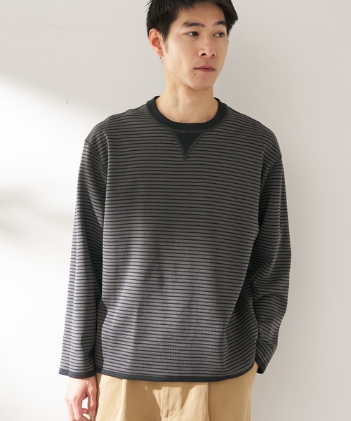 B.C STOCK（ベーセーストック）の「ANTS & ELEPHANTS / アンツアンドエレファンツ リバーシブル ロングスリーブTシャツ（Tシャツ/カットソー・メンズ・ブラック/アイボリー/ネイビー/ブルー系その他/イエロー・MEDIUM/LARGE）」の11枚目の写真