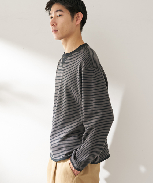 B.C STOCK（ベーセーストック）の「ANTS & ELEPHANTS / アンツアンドエレファンツ リバーシブル ロングスリーブTシャツ（Tシャツ/カットソー・メンズ・ブラック/アイボリー/ネイビー/ブルー系その他/イエロー・MEDIUM/LARGE）」の12枚目の写真