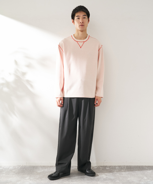 B.C STOCK（ベーセーストック）の「ANTS & ELEPHANTS / アンツアンドエレファンツ リバーシブル ロングスリーブTシャツ（Tシャツ/カットソー・メンズ・ブラック/アイボリー/ネイビー/ブルー系その他/イエロー・MEDIUM/LARGE）」の14枚目の写真