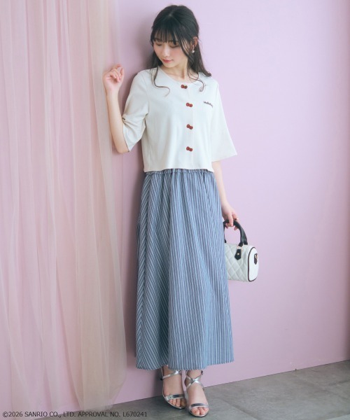 sanrio(サンリオ)の「<大きいサイズ>【ハローキティ】リブカーディガン marun(カーディガン/ボレロ・レディース・ブラック/ライトベージュ・5L/4L/3L/LL/L)」の19枚目の写真