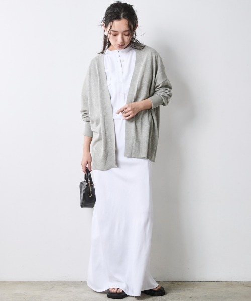 CHIC STYLE(シックスタイル)の「ナローマキシスカート<大きいサイズ有>シックスタイル(スカート・レディース・オフホワイト/モカ/ネイビー・5L/4L/3L/LL/L/M)」の8枚目の写真