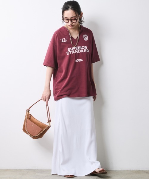 CHIC STYLE(シックスタイル)の「ナローマキシスカート<大きいサイズ有>シックスタイル(スカート・レディース・オフホワイト/モカ/ネイビー・5L/4L/3L/LL/L/M)」の15枚目の写真