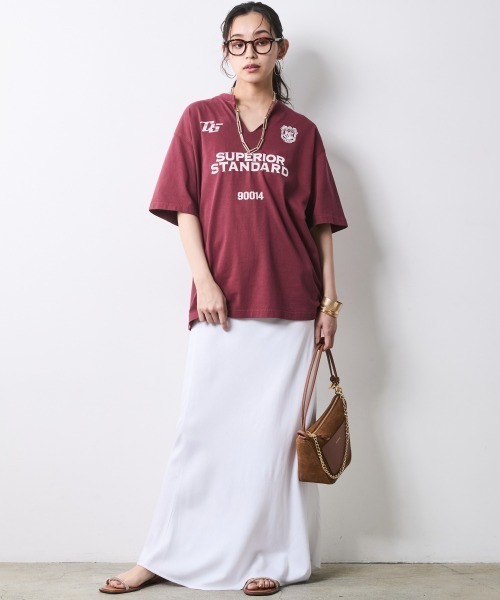 CHIC STYLE(シックスタイル)の「ナローマキシスカート<大きいサイズ有>シックスタイル(スカート・レディース・オフホワイト/モカ/ネイビー・5L/4L/3L/LL/L/M)」の19枚目の写真