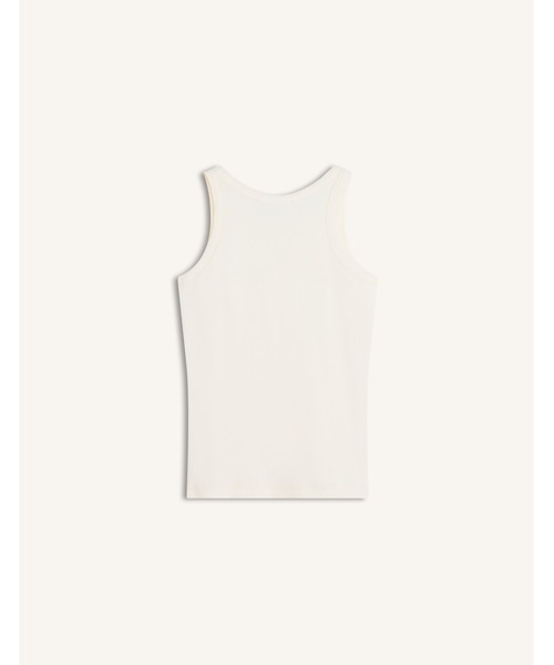 Maison Kitsune（メゾンキツネ）の「MAISON KITSUNE PARIS RIBBED TANK TOP（タンクトップ・レディース・ブラック/ベージュ・S/M/XS/L）」の9枚目の写真