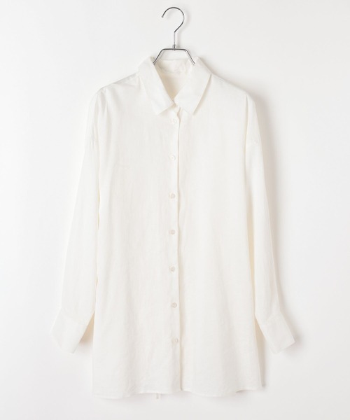 BAYFLOW（ベイフロー）の「ウエストマークビッグシャツ（シャツ/ブラウス・レディース・ライトブルー/オフホワイト/ピンク・FREE）」の12枚目の写真