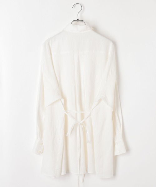 BAYFLOW（ベイフロー）の「ウエストマークビッグシャツ（シャツ/ブラウス・レディース・ライトブルー/オフホワイト/ピンク・FREE）」の13枚目の写真