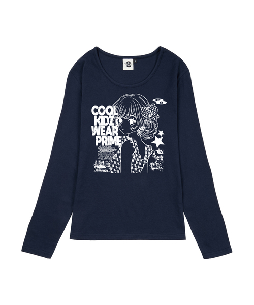 PRIMATE(プライメイト)の「SERA スリムフィットロングスリーブ 5 COLORS(Tシャツ/カットソー・レディース・ホワイト/ブラック/ネイビー/グレー系・SMALL/MEDIUM)」の4枚目の写真