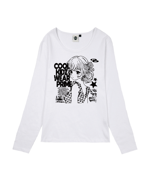 PRIMATE(プライメイト)の「SERA スリムフィットロングスリーブ 5 COLORS(Tシャツ/カットソー・レディース・ホワイト/ブラック/ネイビー/グレー系・SMALL/MEDIUM)」の1枚目の写真