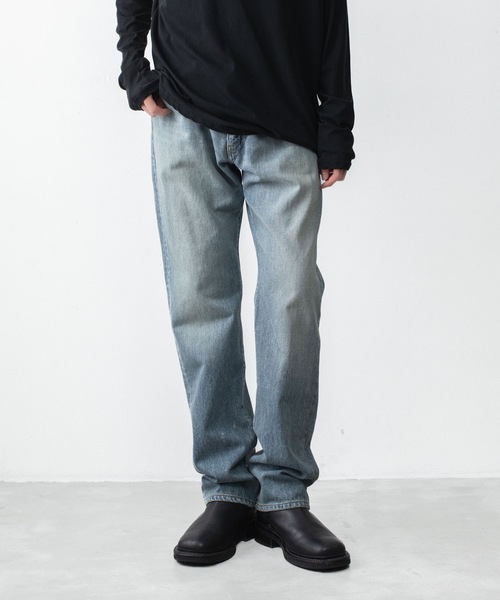 ATTACHMENT(アタッチメント)の「13OZ デニム ストレートジーンズ / 13OZ DENIM STRAIGHT JEANS(デニムパンツ・メンズ・ブラック/ライトインディゴブルー・4/3/2/1)」の5枚目の写真