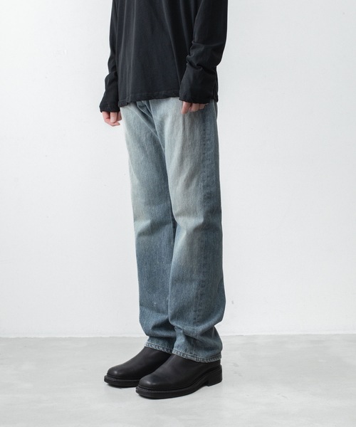 ATTACHMENT(アタッチメント)の「13OZ デニム ストレートジーンズ / 13OZ DENIM STRAIGHT JEANS(デニムパンツ・メンズ・ブラック/ライトインディゴブルー・4/3/2/1)」の6枚目の写真