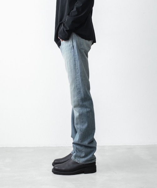 ATTACHMENT(アタッチメント)の「13OZ デニム ストレートジーンズ / 13OZ DENIM STRAIGHT JEANS(デニムパンツ・メンズ・ブラック/ライトインディゴブルー・4/3/2/1)」の7枚目の写真