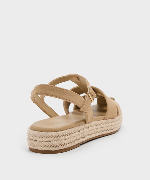 CHARLES & KEITH(チャールズ & キース)の「ケージドフラットフォーム エスパドリーユ サンダル(サンダル・レディース・ブラック/サンドベージュ・25cm/24.5cm/23.5cm/23cm/22.5cm)」の9枚目の写真