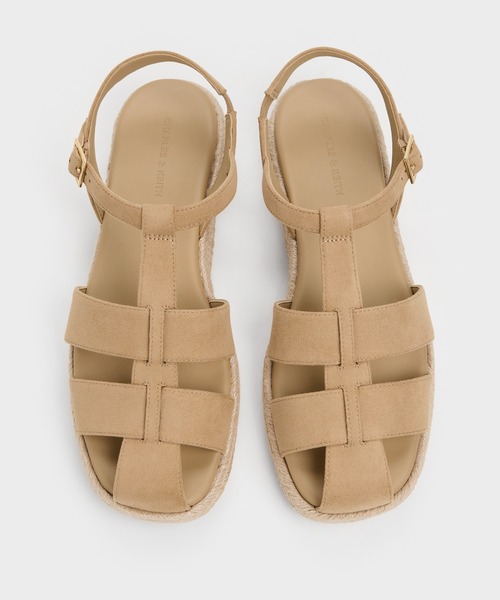 CHARLES & KEITH(チャールズ & キース)の「ケージドフラットフォーム エスパドリーユ サンダル(サンダル・レディース・ブラック/サンドベージュ・25cm/24.5cm/23.5cm/23cm/22.5cm)」の11枚目の写真