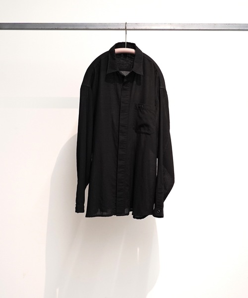 TROVE(トローヴ)の「TROVE 26SS / MODERN WOOL VIYELLA SHIRT(シャツ/ブラウス・メンズ・ブラック/オフホワイト・3/1)」の2枚目の写真