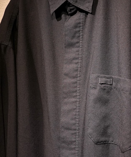 TROVE(トローヴ)の「TROVE 26SS / MODERN WOOL VIYELLA SHIRT(シャツ/ブラウス・メンズ・ブラック/オフホワイト・3/1)」の3枚目の写真