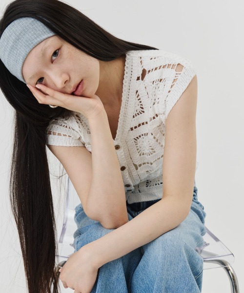 DFFUR.(ディフル)の「スクエアクロシェレースベスト(ベスト・レディース・ベージュ/アイボリー・FREE)」の16枚目の写真
