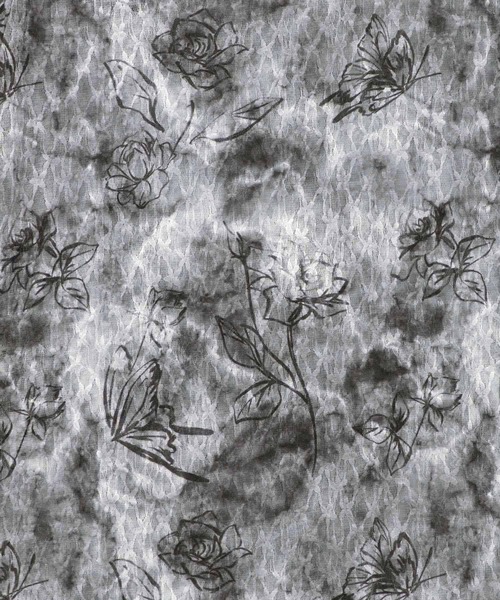 iS ScoLar(イズスカラー)の「561233:マーブル風花蝶刺繍チュールレースインナー(Tシャツ/カットソー・レディース・ブルー/グリーン/ブラック・M)」の12枚目の写真