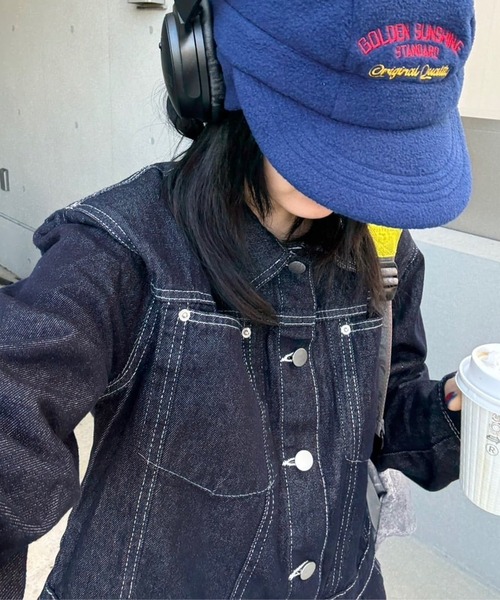 lanan select（ラナンセレクト）の「デニムジャケット ハイウエストタックデニム セットアップ（セットアップ・レディース・インディゴブルー・M/L）」の7枚目の写真