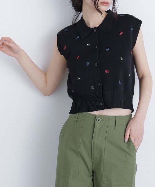 【新品未使用】H BEAUTY&YOUTH ツイストコットン ポロカラーニット 1200026S0890_l1_a020.jpg