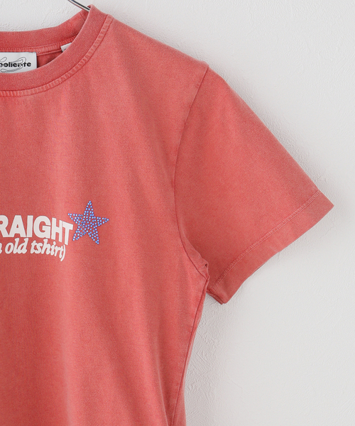 Carne Bollente(カルネボレンテ)の「Carne Bollente / カルネボレンテ Straight Up Gay(Tシャツ/カットソー・レディース・レッド・SMALL)」の3枚目の写真