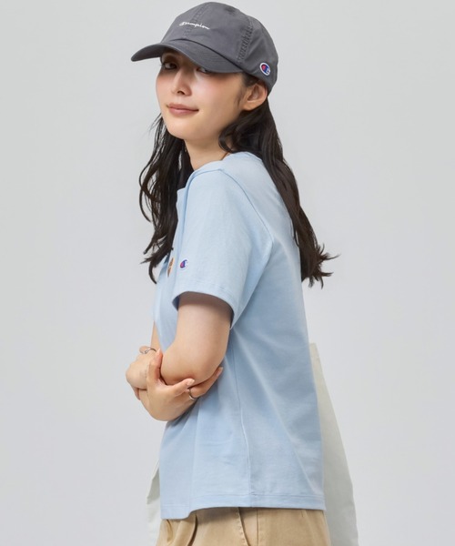 Champion(チャンピオン)の「チャンピオン SHORT SLEEVE T-SHIRT(Tシャツ/カットソー・レディース・ネイビー/ホワイト/ブルー/グレー・M/L)」の6枚目の写真