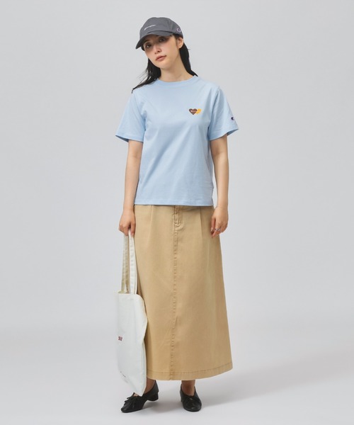 Champion(チャンピオン)の「チャンピオン SHORT SLEEVE T-SHIRT(Tシャツ/カットソー・レディース・ネイビー/ホワイト/ブルー/グレー・M/L)」の8枚目の写真
