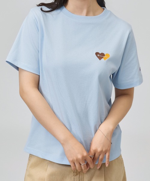 Champion(チャンピオン)の「チャンピオン SHORT SLEEVE T-SHIRT(Tシャツ/カットソー・レディース・ネイビー/ホワイト/ブルー/グレー・M/L)」の5枚目の写真
