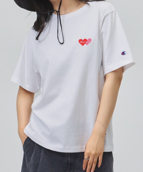 Champion(チャンピオン)の「チャンピオン SHORT SLEEVE T-SHIRT(Tシャツ/カットソー・レディース・ネイビー/ホワイト/ブルー/グレー・M/L)」の11枚目の写真