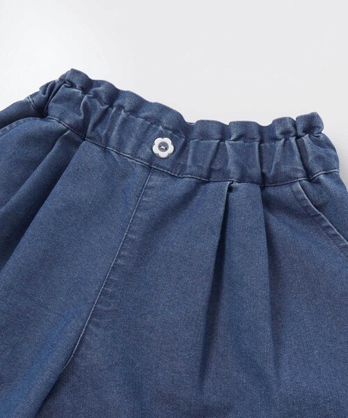 SLAP SLIP(スラップスリップ)の「裾レース刺しゅう入りデニムショートパンツ(90~130cm)(デニムパンツ・キッズ・ブルー/ネイビー/ホワイト・110cm/90cm/130cm/100cm/120cm)」の10枚目の写真