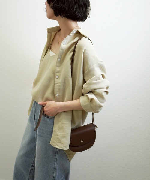 gossara(ゴサラ)の「【大人っぽ小物】ハーフムーンミニポシェット(ショルダーバッグ・レディース・ブラウン/アイボリー・FREE)」の10枚目の写真
